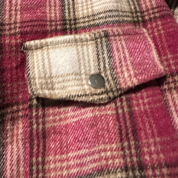 Plaid Women's Jacket - Pink and Cream - Picture 6 of 6
